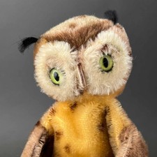 Rare STEIFF Wittie Owl Hand Puppet 317 ALL ID 1955-58 Vintage German Bird Toy