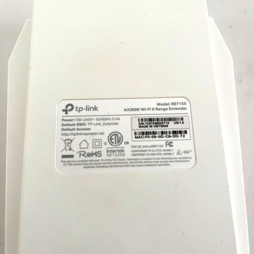 TP-Link RE715X Wireless Dual Band Mesh AX3000 WiFi 6 Range Extender | White - 第 3/7 張圖片