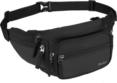 ProCase Bauchtasche 6 Taschen Wasserfest Hüftgurt 35-145cm