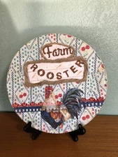 ROOSTER FARMHOUSE COUNTRY KITCHEN FARM DECORATIVE 10" PLATE HOME DECOR