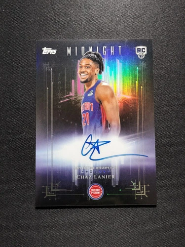 2025-26 Topps Midnight Dark Marks Auto Chaz Lanier RC #DM-CL Pistons XV44