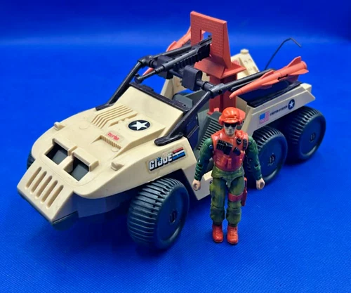 1988 GI JOE DESERT FOX 6WD W/ Skidmark 100% Complete damaged Antenna