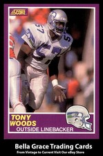 1989 Score Supplemental Tony Woods #355S Seattle Seahawks NFL Football