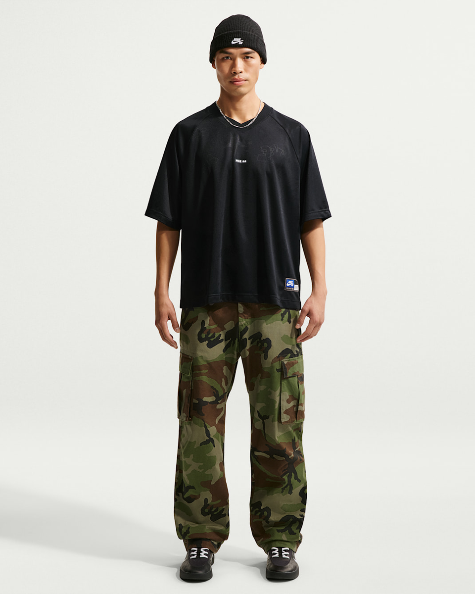Nike SB Jacquard Skateboard Jersey Top Black IF1303-010 Japan size