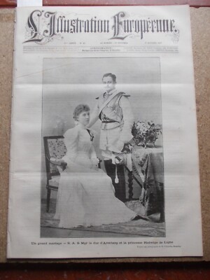 MARIAGE DUC D ARENBERG HEDWIGE DE LIGNE  MARCHE MONUMENT  PONTHIER 1897