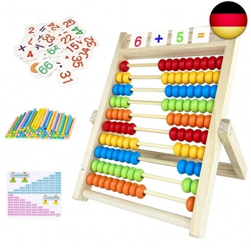 Nutabevr Rechenschieber Rechenrahmen, Kinder Grundschule Abakus zum Zählen und - Bild 1 von 7