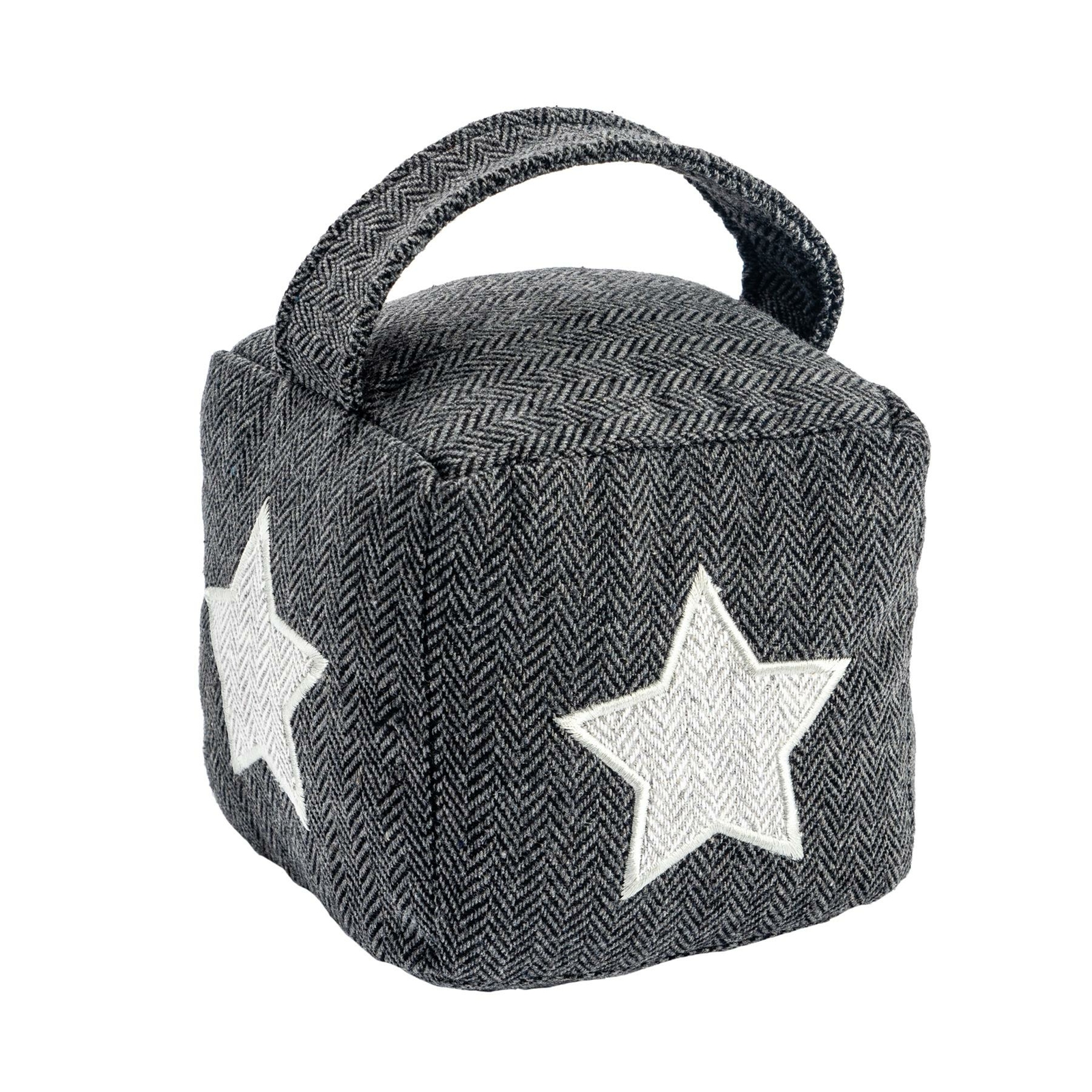 Fabric Door Stop Doorstop Grey Heavy Stopper Sand Filled Weighted Star