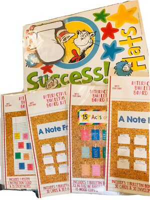 Lot of 5 x Classroom DIY Dr. Seus Decorative & Interactive Bulletin Board Kits