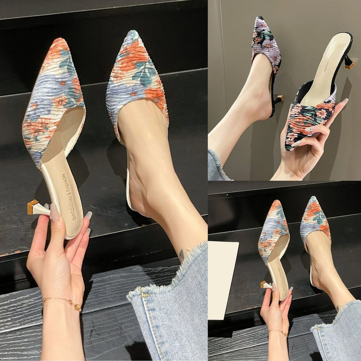 Half heel best sale shoes