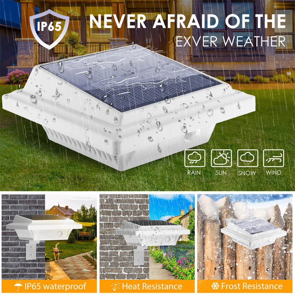 2 X Solar Gutter Lights Outdoor 40LEDs Fence Lights Waterproof Garden Wall Lamp - Image 4 of 4