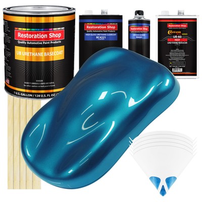 Cobra Blue Metallic Gallon URETHANE BASECOAT CLEARCOAT Car Auto Paint FAST Kit