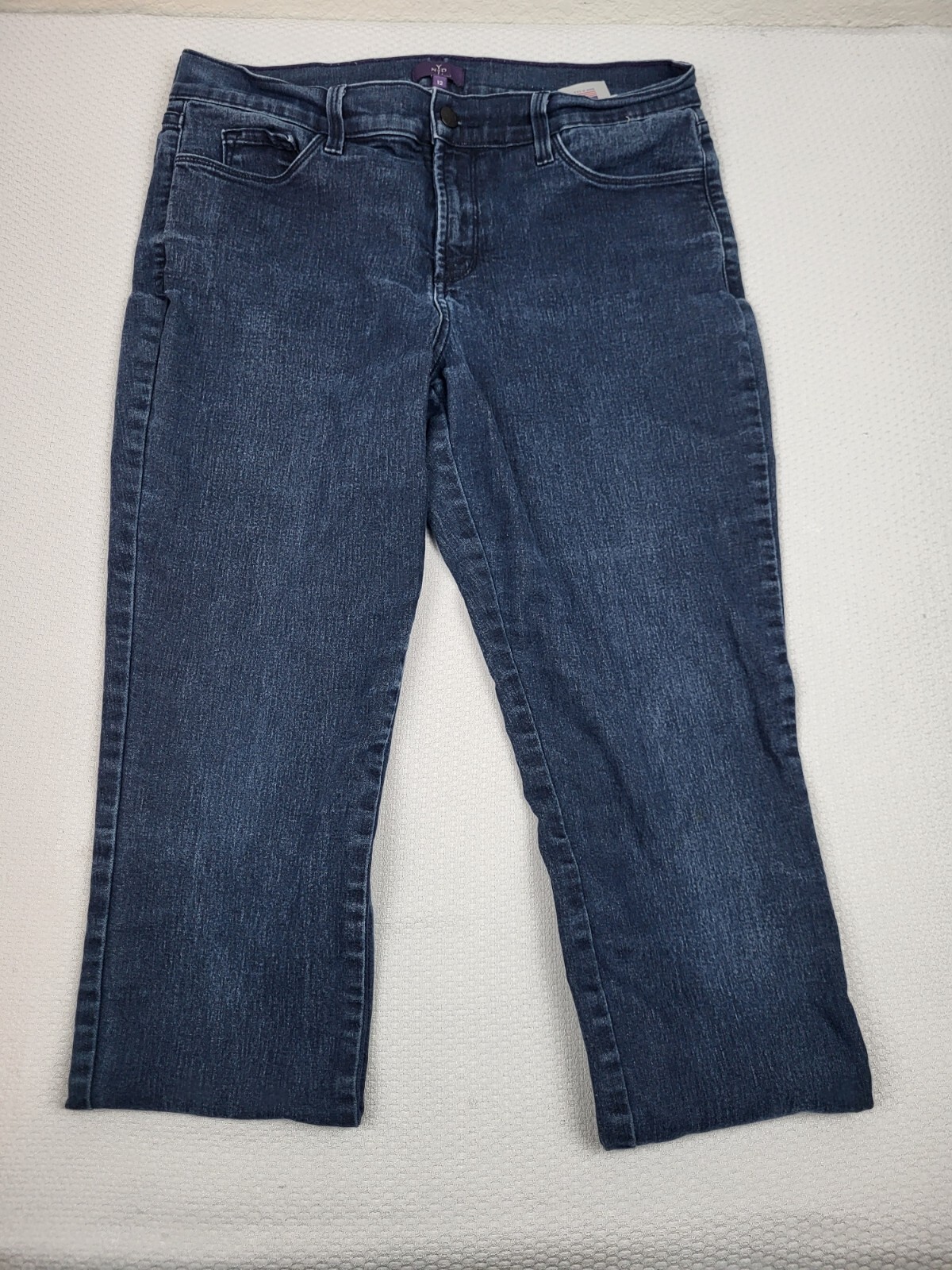 Not Your Daughters Jeans Womens 12 Blue Stretch Lightweight Lift Tuck Denim