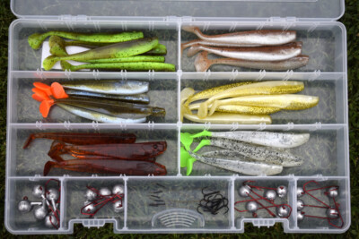 Quantum Q-Paddler Box 30 Gummifische mit Jig&Stinger incl. Box Zander Hecht 