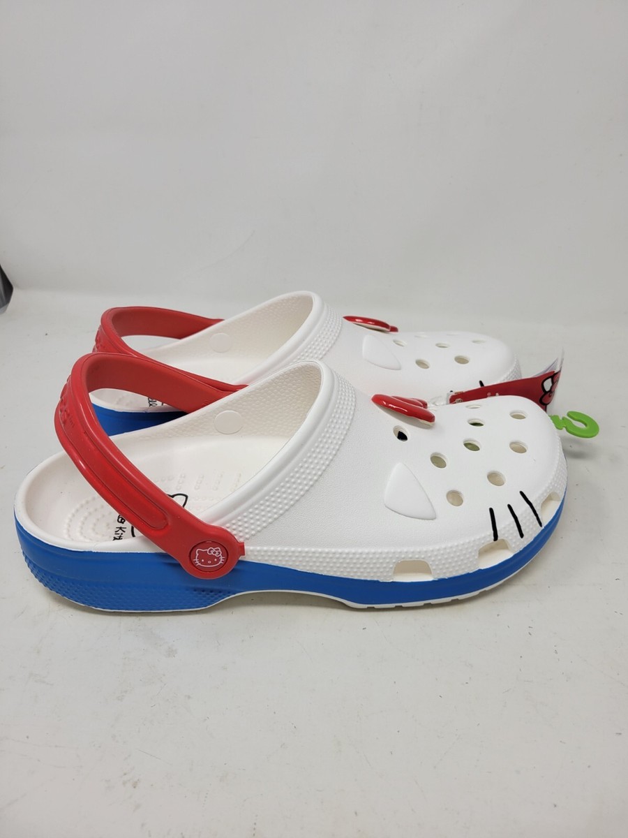 New Women's Crocs Hello Kitty Iam Classic Clog Model #209438-100