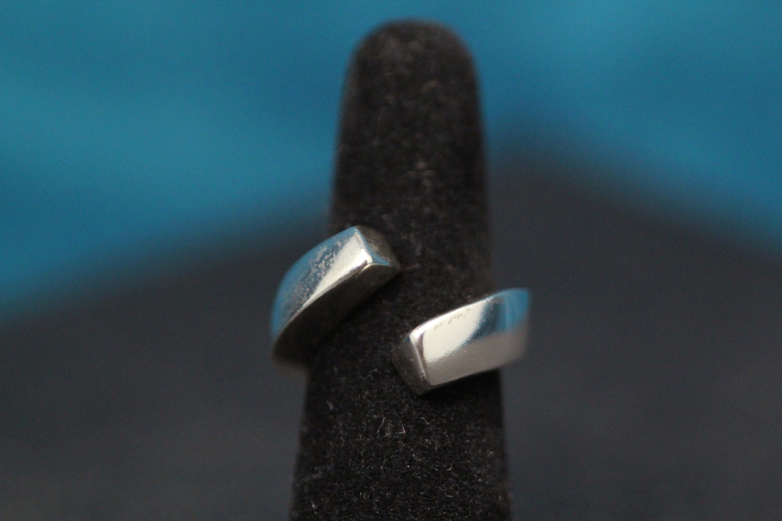 925 Sterling Silver Bypass Solid Wrap Around Size… - image 2