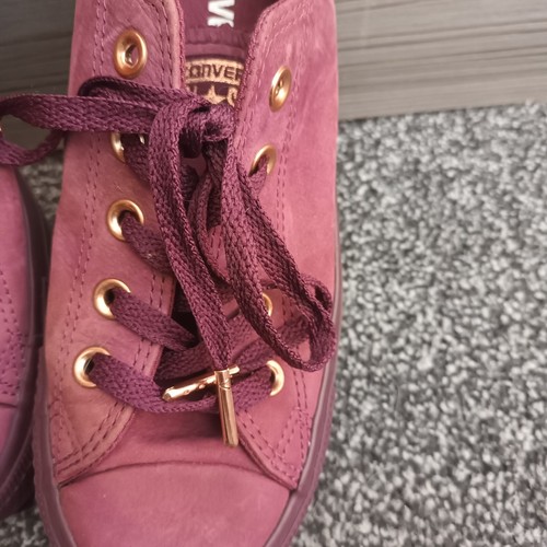 Converse All Star 159471C Burgundy with copper eyelets size UK 4 - Picture 7 of 16