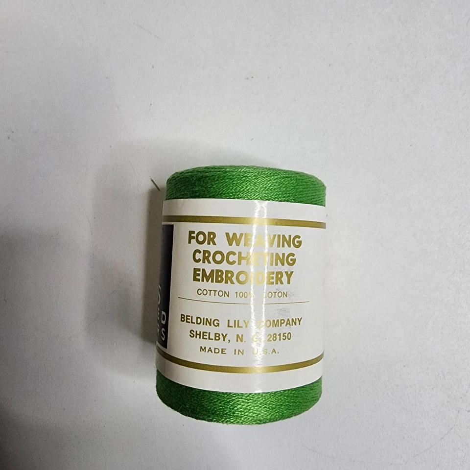 Lot Of 7 Lily Mercerized Weaving Handweaving Crochet 2oz Green Cotton 181 - Image 4 of 4
