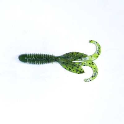 YUM LPT Freshwater Wooly Hawgtail 3'' Watermelon Seed 10pcs + Salt