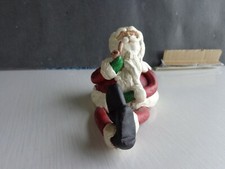 Santa Sitting Seated Clay Dough Figure Handmade Signed