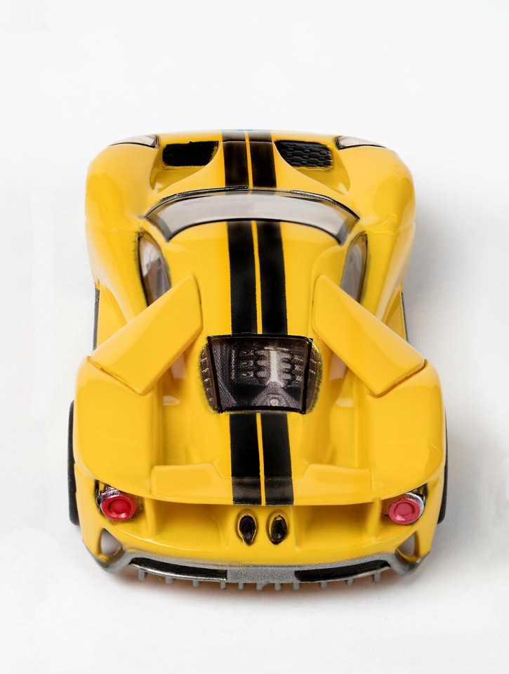 AFX 22029 Ford GT Triple Yellow Mega G+ HO Scale Slot Car Open