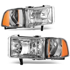 AUTOSAVER88 Headlight Assembly Compatible with 1994-2001 Dodge Ram 1500/1994-...