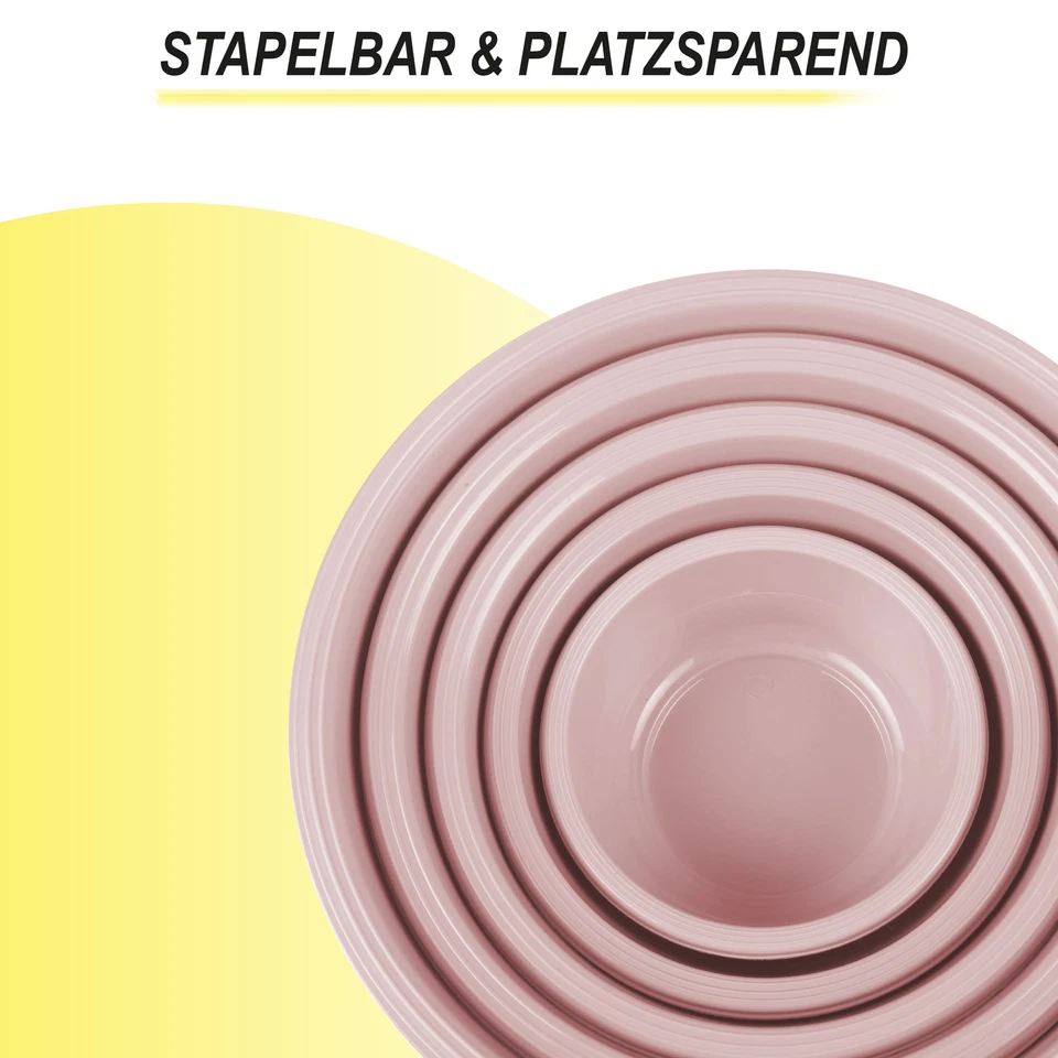 Rührschüssel Set Teigschüssel Mixing Bowl Salatschüssel stapelbar Backschüssel - Bild 2 von 4