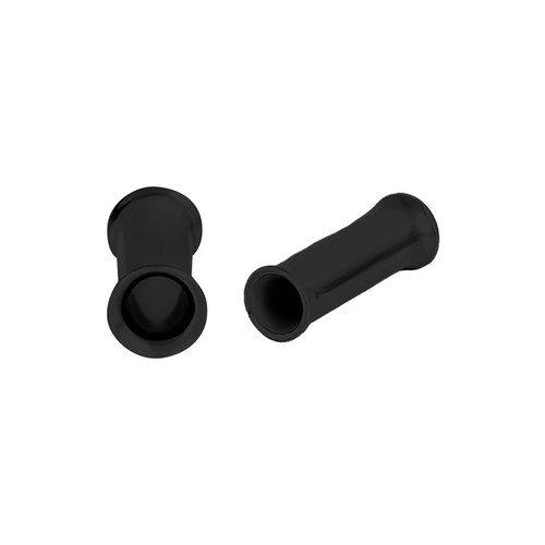 Pair of Surgical Steel PVD Black Double Flare Ear Tunnels Earlets Gauges Plugs - Picture 26 of 108