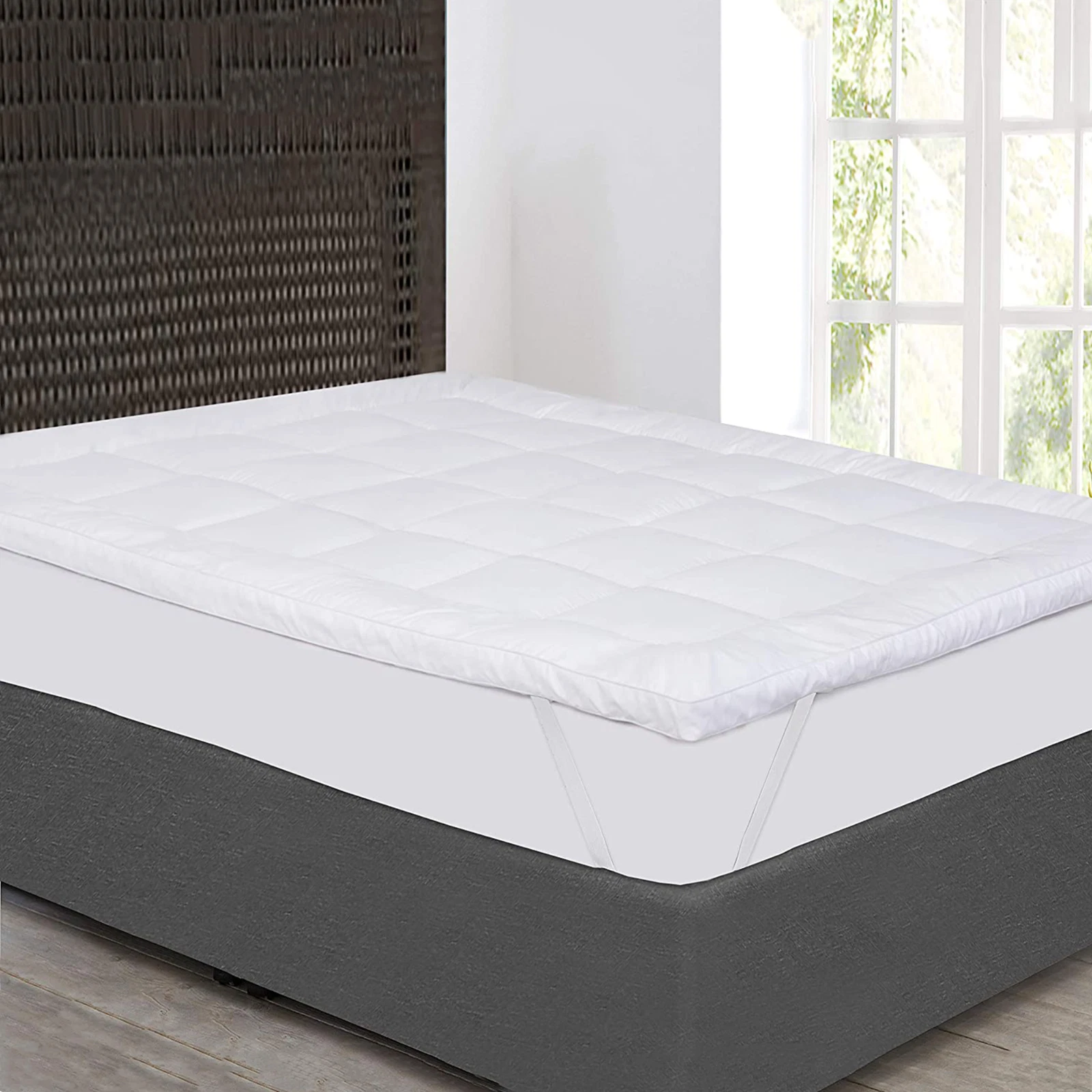 AirComfort Luxury Soft 100% Microfiber Diamond Quilted Mattress Topper 500GSM