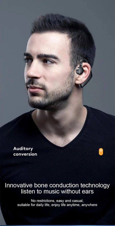 Waterproof Earbuds Bluetooth 5.2 Bone Conduction Sports Music Wireless Earphones - Image 3 of 4