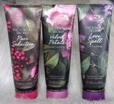VICTORIA  S SECRET PURE SEDUCTION UNTAMED,Velvet Petals,Love Spell BODY LOTIONs