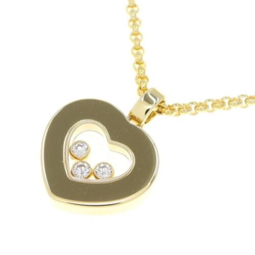Chopard Happy Diamond Moving Diamond Heart Necklace Pendant K18 Yellow Gold 16in
