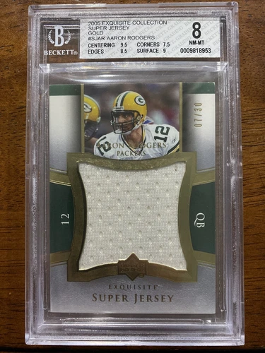 2005 Exquisite Aaron Rodgers SUPER JERSEY BGS 8 /30!!