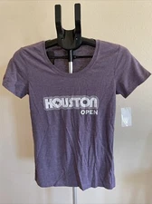 Levelwear Ladies Small T-shirt Purple Houston Open Golf Tshirt Active Wear NWT