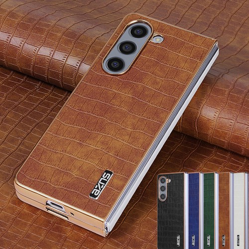 Shockproof Crocodile Leather Case For Samsung Galaxy Z Fold6 Fold5 Fold4 3 Cover