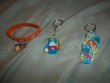 Orange Penguin Bracelet  Summer Penguin Keychain  Sandal Keychain