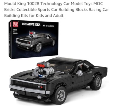 MOULD KING 10028 Dodge Charger Car with 1439 Pieces