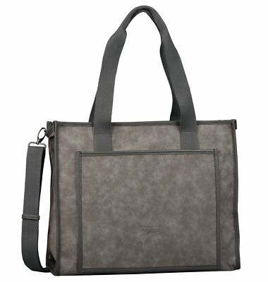 TOM TAILOR Leticia L Shopper Schultertasche Tasche Dark Grey Grau Neu
