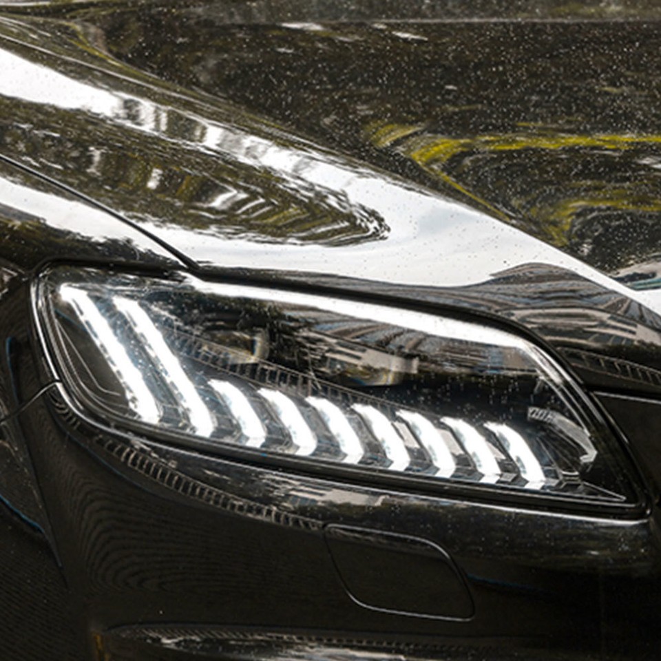 For Audi Q7 2006-2015 Dark Headlights Dynamic W/LED Signal Low/High ...