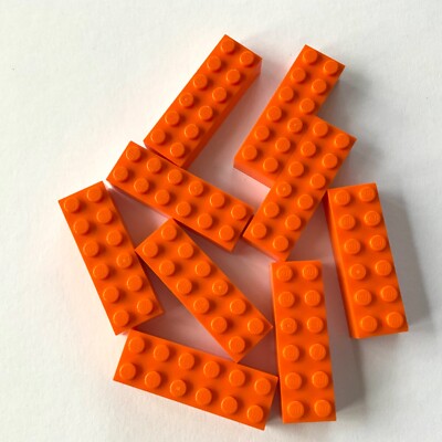 10 Lego Bausteine 2x6 orange NEU Grundsteine Basic Steine 2456