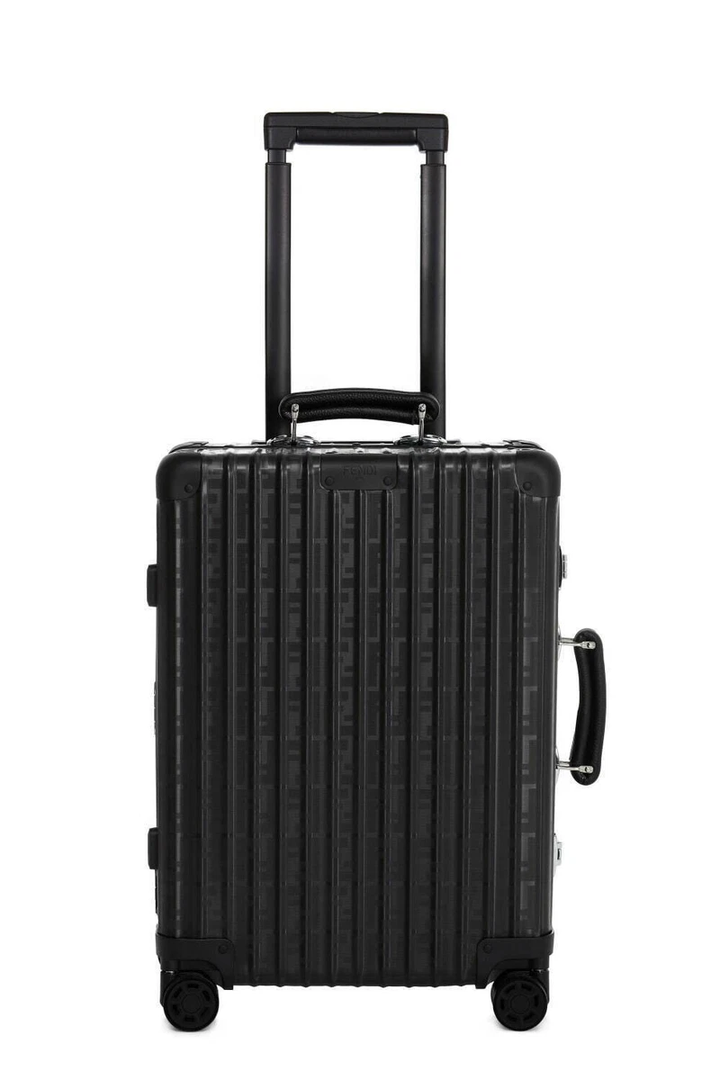 FENDI RIMOWA Classic Cabin S FF Logo Aluminum Suitcase Black H55