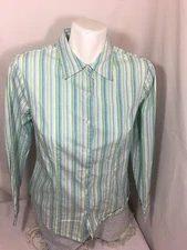 Style&CO Women Button Up Long Sleeve Shirt Multiple Color Striped Size 8 Bin62#1