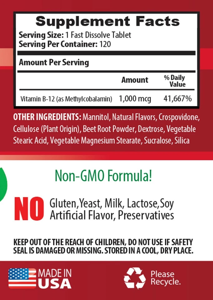 energy boost - METILCOBALAMINA B-12 - impulso del estado de ánimo y promotor de energía 3 BOTELLAS Foto 2 de 4