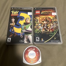 PSP Game Lot: Toy Story 3, Indiana Jones/lego and The Karate Kid