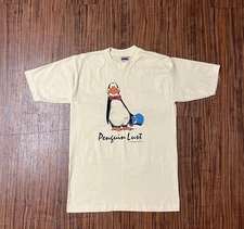Vintage 1986 Opus Penguin Lust Washington Post T-Shirt Single Stitch - Size S