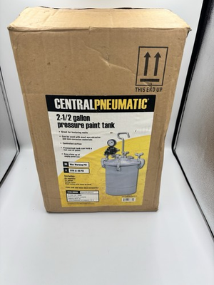 #ad Central Pneumatic 2.5 Gallon Pressure Paint Tank NEW Open Box Free Shipping $129.99