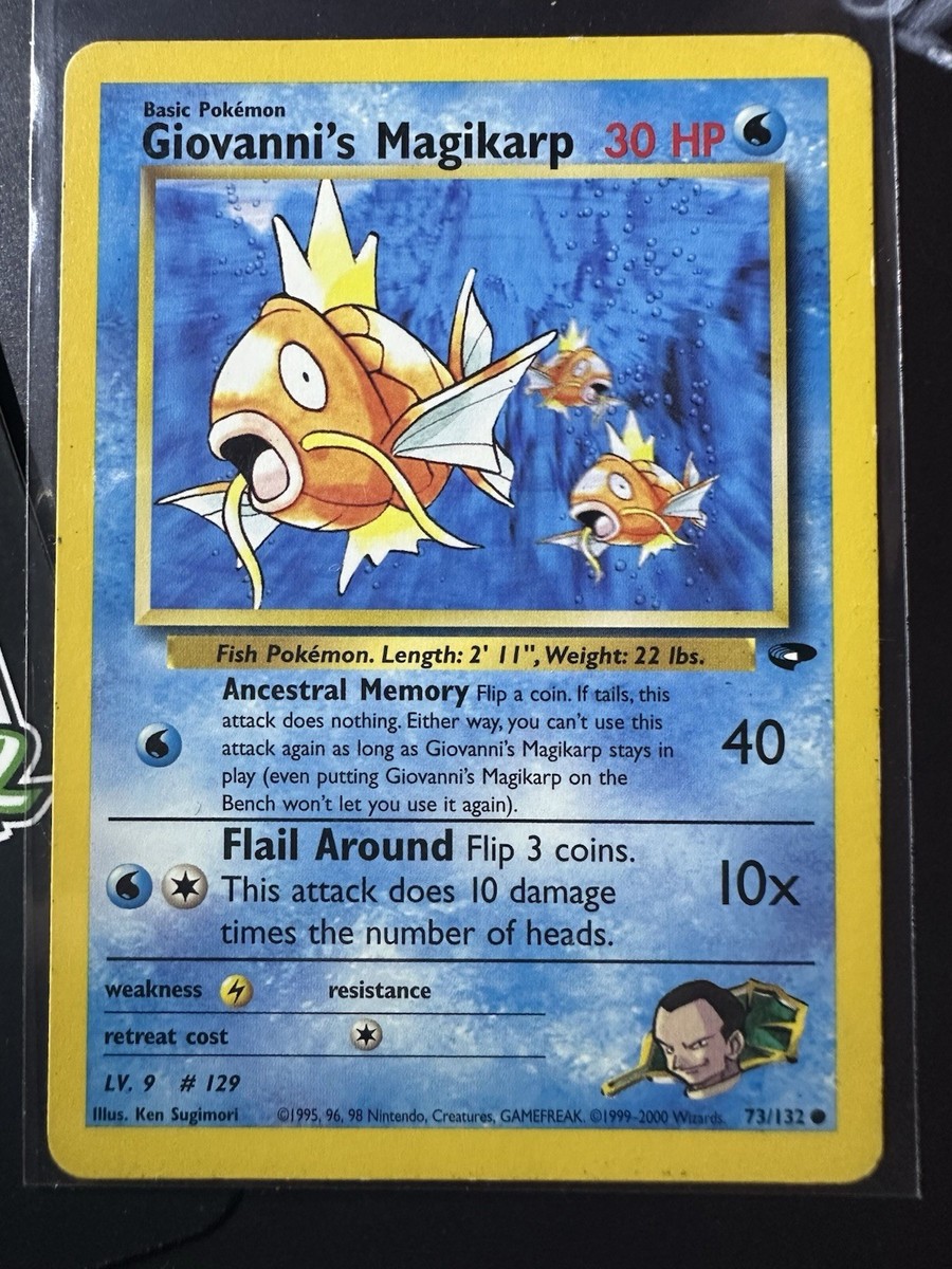Giovanni's Magikarp 73/132, Gym Challenge, Pokemon TCG, WOTC, 2000