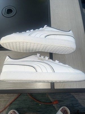 PUMA Classic NYC Edition 9.5 Men's 387119-01 White Blue and Gold Sneakers Shoes