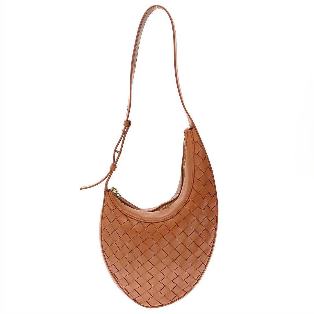 BOTTEGA VENETA Drop Small Hobo Bag Intrecciato Brown - Used MESC-0