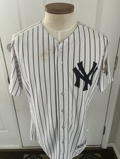 2015 Game Used Jose Pirela Jersey with the Bernie Williams Retirement Patch