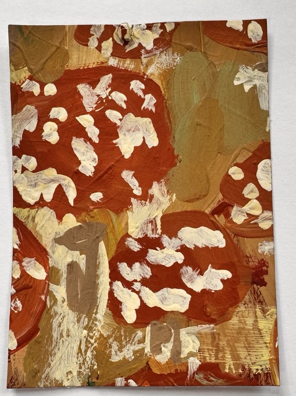 ACEO Art Card Mushroom Mayhem 2 Of 6 By Britney B Acrylic Mushroom Art Abstract